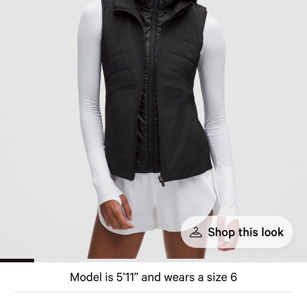 Lululemon Another Mile Black Quilted Vest